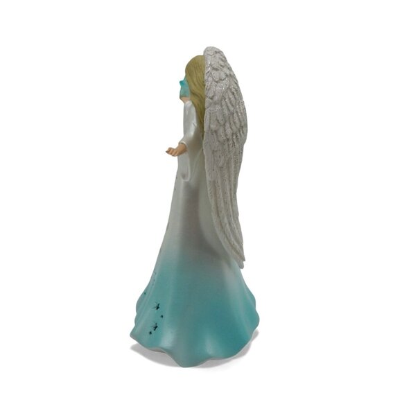 THOMAS KINKADE Light Of Love Angel Figurine with Illuminated Stars and Memorial - Picture 5 of 11